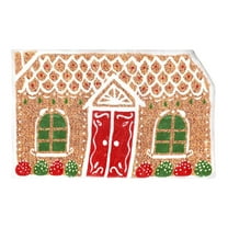 OAVQHLG3B Christmas Door Mat Outdoor 15.8 X 23.6 Inch Cute Red Gingerbread House Snowflake Doormats Winter Holiday s Welcome Doormat Washable Door Rug for Christmas Decor