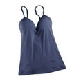 thumbnail image 2 of facefd Womens Réglable Strap Construit Soutien-Gorge Cami Débardeurs Camisole M Bleu Marine, 2 of 7