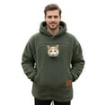thumbnail image 2 of Hoodie with Pet Pouch Long Sleeve Winter Cat Pocket Hoodie Pullover for Outdoor Walking, 2 of 6
