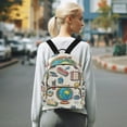 thumbnail image 7 of FORMRS Mini Backpack Purse for Women Travel Daypack Casual Shoulder Bag, Beige School, 7 of 7