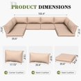 thumbnail image 2 of Poteban Outdoor Cushions for Patio Furniture Replacement, Waterproof Patio Furniture Cushions, Deep Seat Patio Cushions, Patio Seat Cushions for Outdoor Sectional (Beige), 2 of 7