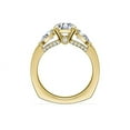 thumbnail image 2 of 0.80 Carat Stylish Three Stone Style Round Natural Diamond Elegant Ring for Women Solid 14K Yellow Gold Size 4, 2 of 8