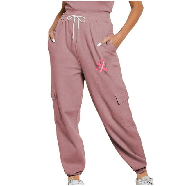 Womens Jogging Pants Casual Sweatpants With Pocket Elastic Waist Pants For Workout Running
