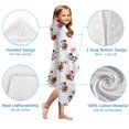 thumbnail image 7 of White Cow Strawberry Love Pattern Hooded Bath Towel，50"x30" for Ages 3 To 12 Kids, Quick Dry Lightweight Soft Microfiber Hood Beach Towel Cover Up for Kids, 7 of 7