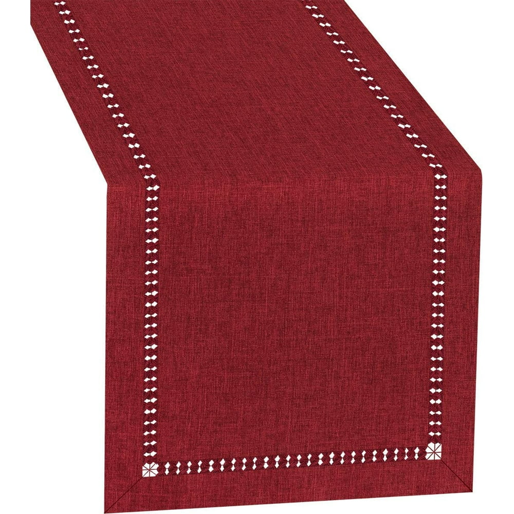 Small Handmade Hemstitched Polyester Rectangle Table Runners Dresser