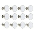 thumbnail image 1 of OULII 12 Pcs Réduire Pantalons Taille Bouton Réglable Alliage Blanc Attaches pour Amateurs de Vêtements, 1 of 6