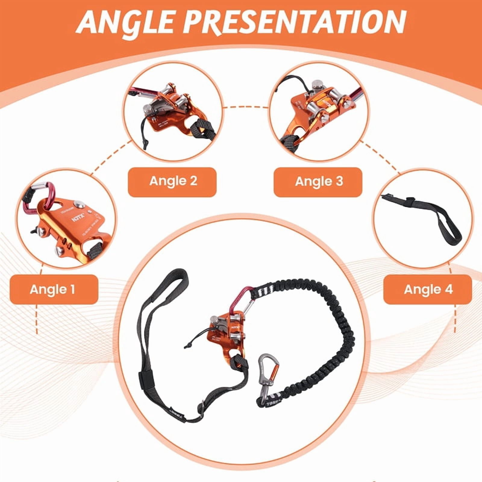 Adventure Knee Ascender Tree Climbing Rope High Altitude Operation Foot Strap Running Rope for Exploring and Climbing B