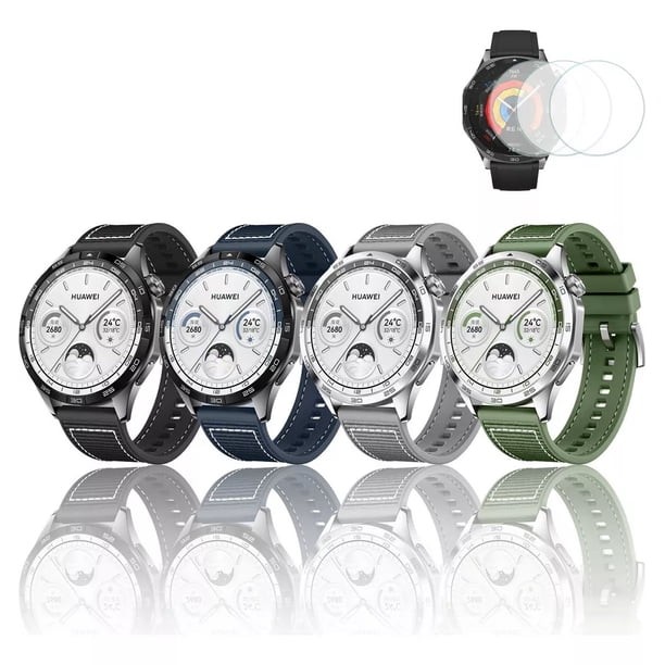 Ff 4 Correas 22mm Y 3 Pc Mica Para Huawei Watch Gt5 Gt4 46mm