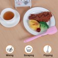 thumbnail image 6 of 4pcs Kitchen Cooking Silicone Spatula Set Heat Resistant Turners Scraper Baking Utensils Pink, 6 of 7