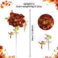 thumbnail image 4 of 3PCS 13.4 Inch Red Brown Artificial Magnolia Stem Spray, Gold Stamen Faux Floral Pick Bendable Wire Stem for Fall Thanksgiving Arrangement Centerpiece Indoor Home Decor, 4 of 5