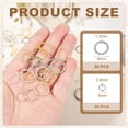 thumbnail image 2 of 100pcs 4mm Open Jump Rings and 8mm Embossed Jump Ring Kit, Closed O Rings Connector for Bracelet Necklace Pendant Jewelry Keychain DIY Craft Making, K Silver, 0.8mm Thick, 2 of 7