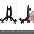 thumbnail image 3 of 48 Pieces Mini Easel Stands Plastic Plate Stand Holder Display Picture Easel for Display Picture Frame Collectibles Desktop Weddings Party Home Decoration(4 Inch,Black), 3 of 6