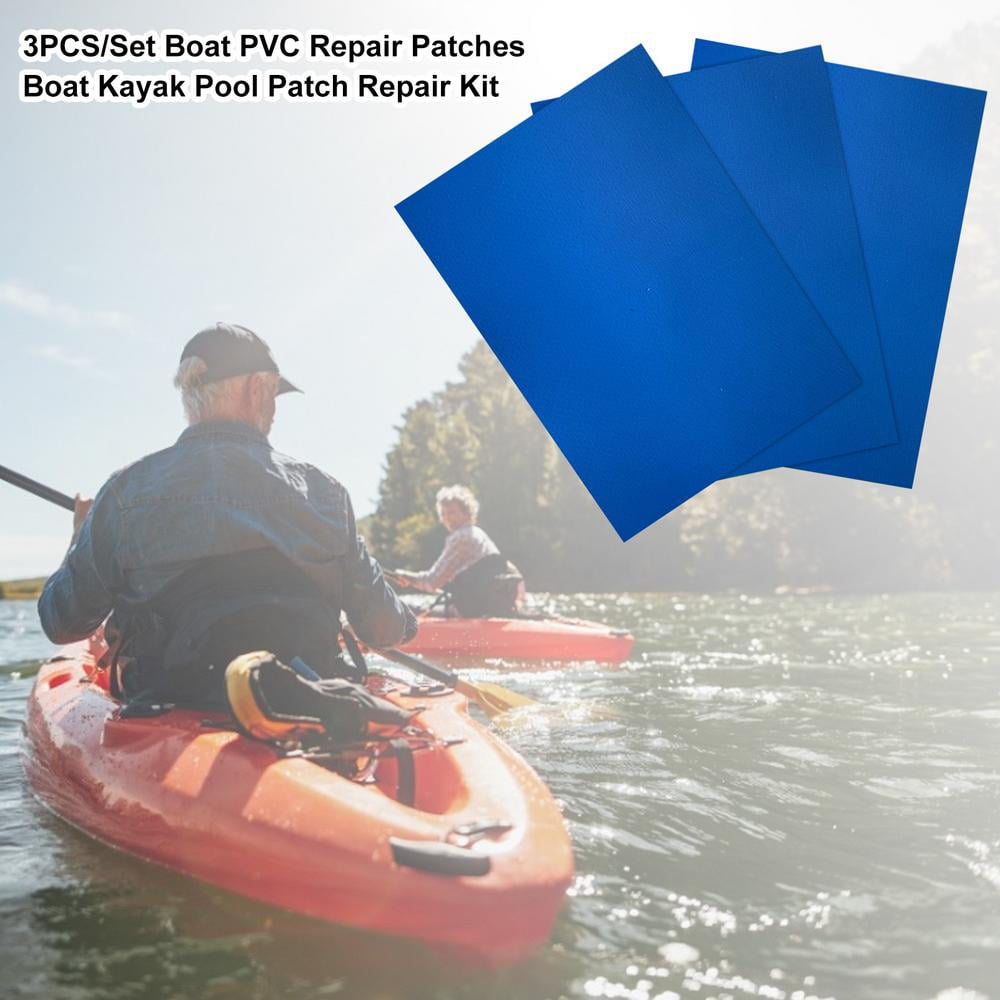 3Pcs Waterproof PVC Repair Patch for Kayak Dinghy Drift Inflatable Boats 