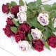 thumbnail image 5 of Ramo de flores artificiales, rosas blancas y rojas, hojas de eucalipto, decoración de boda, peonía, flor falsa para fiesta, decoración del hogar, regalo, 5 of 5