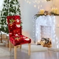 thumbnail image 5 of Christmas Chair Covers, Christmas Decor, Removable Washable Dining Chair Protector Back Cover for Kitchen Restaurant Family Holiday, Polyester, 5 of 7