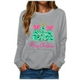thumbnail image 7 of Kaprioy Sweatshirts For Women Xmas Tree Christmas Graphic Fall Fashion Wimter Clothes Crewneck Pullover Long Sleeve Raglan Top Grey, XXL, 7 of 7