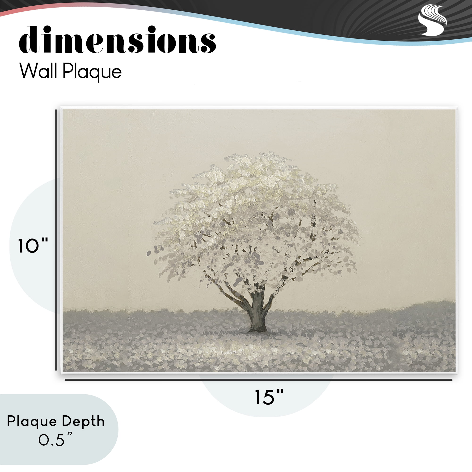 Stupell Industries Neutral Radiance Tree Wall Plaque Art, design by Michael Marcon