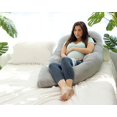 thumbnail image 6 of PharMeDoc Pregnancy Pillow with Velvet Cover - U Shaped Body Pillow - Full Body Maternity Pillow for Pregnant Women, 6 of 9