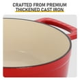 thumbnail image 6 of 6 quart cast iron dutch oven pot with lid,enameled cast iron dutch oven,featuring pot lid and heat-resistant double handles, perfect for baking, grilling, stewing, and cooking.red, 6 of 10