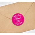 thumbnail image 4 of Darling Souvenir Round 1.6 Inches Swirl Border Thank You Fuschia Pink Stickers Non Customized Gift-45 Pcs, 4 of 4