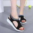 thumbnail image 2 of OAVQHLG3B Sandals for Women Under $10 New Fish Mouth Sandals Women's Large Size Flying Wedge Wedge Sports Women's Sandals Thick Sole Casual Sandals, 2 of 9