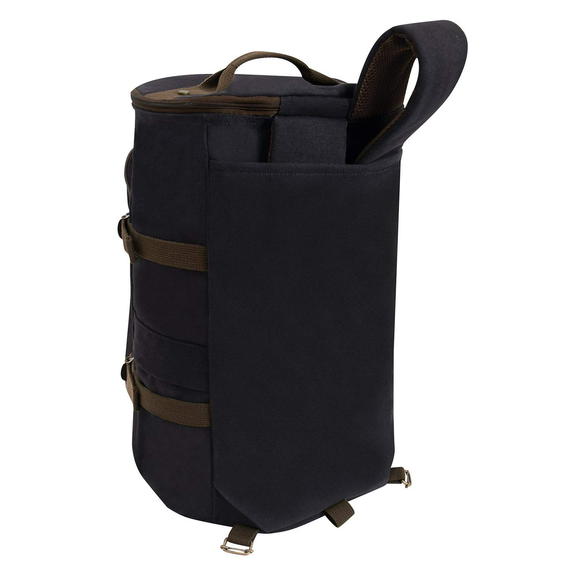 Rothco Convertible Canvas Duffle Backpack 19 Inches Black Brown