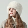 thumbnail image 3 of Gorro ruso de piel sintética para mujer, gorro de invierno cálido y suave, 3 of 5
