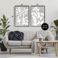thumbnail image 3 of Stupell Industries Grey Foliage Impression 2 Piece Gray Framed Floater Canvas Set, design by Stellar Design Studio, 3 of 9