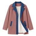 thumbnail image 3 of Women Denim Patchwork Jacket Long Sleeve Button Cardigan Jackets Denim Corduroy Patchwork Jackets for Women, 3 of 5