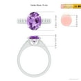 thumbnail image 5 of ANGARA Natural 2.28 Ct. Amethyst with Diamond Classic Ring in 14K White Gold for Women (Ring Size: 3.5), 5 of 10