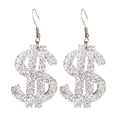 thumbnail image 1 of Dollar Sign Shape Earrings Fashion Accessory for Everyday Wear Inspiring -Hop Style Jewelry for All Ages, 1 of 7