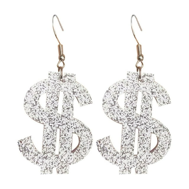 Dollar Sign Shape Earrings Fashion Accessory for Everyday Wear Inspiring -Hop Style Jewelry for All Ages