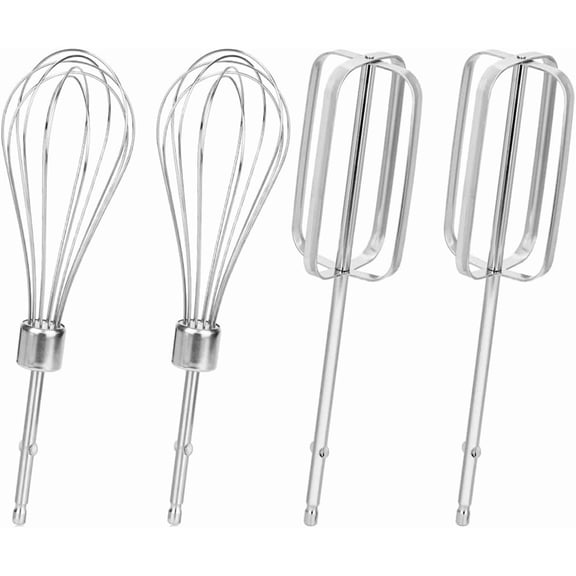 Uooglle 4Pcs Hand Mixer Beaters, Stainless Steel Whisk Attachment Parts Compatible for Hamilton Beach Mixer 62682RZ 62692 62695V 64699, 2 Pairs