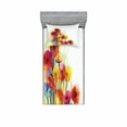thumbnail image 2 of Ambesonne Floral Fitted Sheet & Pillow Sham Set, Gerbera Flower Romance, Queen, Red Yellow, 2 of 3