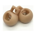 thumbnail image 1 of 2pcs Cord Stoppers Lock End Toggles Spherical Hole Portable Durable Lock End Tightening Locks Tool Rope Clasp Sportswear Drawstring Lanyard Button Khaki, 1 of 8