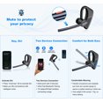 thumbnail image 6 of New bee Bluetooth Earpiece V5.2 Wireless Headset,24H Talk/180Days Standby,ENC Dual Mic Noise Cancelling,270°Rotatable Mic,Left/Right Ear Compatible for Work/Driver/Business/iPhone/Android,Dark Blue, 6 of 13