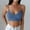 Blue, variant on Women Padded Bralettes Sports Bras For Pack V Neck Bando Bra For Women Girls Top Vest Must Haves for Women 2xl Tops for Women plus Size 34b Shelf Bra Ally Top for Women 3x Womens Tops plus Size