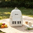 thumbnail image 3 of Piano Backpack Whimsical Twee Backpack Y2k Cute Bookbag Medium Daypack Cutecore Supplies (Light Blue), 3 of 6