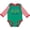 Green and Red, variant on Inktastic Happy Hanukkah Sweater Style Design with Menorah and Dreidel Boys or Girls Long Sleeve Baby Bodysuit