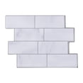 thumbnail image 1 of Tack Tile Peel & Stick Vinyl Backsplash Subway White (Pack of 3), 1 of 4