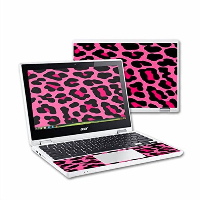 MightySkins Skin Compatible with Acer Chromebook R11 - Pink Leopard | Protective, Durable, and Unique Vinyl Decal wrap Cover | Easy to Apply, Remove, and Change Styles | Made in The USA