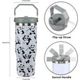 thumbnail image 5 of Panda Gifts for Women 30 oz Panda Tumbler with Handle Vacuum Reusable Insulated Tumblers with Flip Straw and Top Handle Stainless Steel 30 oz Coffee Mug Panda Cup Cold for 24 Hours, 5 of 6