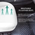 thumbnail image 5 of For 2017-2023 Tesla Model 3 FH Group Faux Leather Custom Fit Car Seat Covers   Solid White - Front Seats, 5 of 6