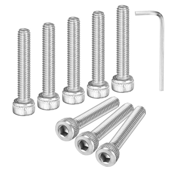 Uxcell 30-Pack M4 x 22mm Hex Socket Head Cap Screws Bolts, 304 Stainless Steel Machine Bolt Full Thread Precision Fasteners