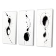 thumbnail image 3 of Designart "Monochromatic Harmony Subtle Ink Symphony VIII" Abstract Painting Wall Art Set Of 3 - Modern Black Canvas Set For Living Room Decor, 3 of 6