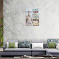 thumbnail image 5 of Lighthouse Wall Art Lighthouse Decor Ocean Seascape Blue Canvas Wall Decor Motivational Seagull Painting Nautical Teal Artwork Framed Ready to Hang for Bathroom Home Office 12"x16", 5 of 6