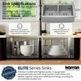 thumbnail image 3 of Karran Usa El-88-Pk1 Elite 36" Farmhouse Double Basin Stainless Steel Kitchen Sink -, 3 of 5