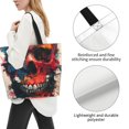 thumbnail image 3 of Balery Abstract Colorful Skull Art Bolsa Tote Estilo Estético con Cremalleras, Bolsa de Hombro, Bolsa de Compras Grande y Plegable, 3 of 8