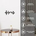 thumbnail image 5 of Musical Notes Metal Wall Art Decor Vintage Music Heartbeat Metal Wall Art Sculpture Decorative Black Love Note Hanging Ornament for Musician Home Bedroom Bar Gallery Studio 14.9x6.3 Inch Black DIY, 5 of 9