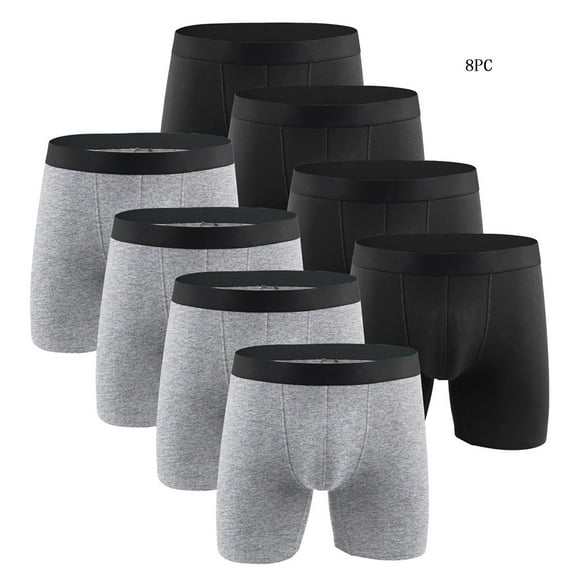 LYEAA Pouch Underwear for Men 8-Pack Cotton Soft Breathable Boxers Solid Plus Comfortable Athletic Underpants Elastic Waistband Fashion Briefs No fly Multicolor XL